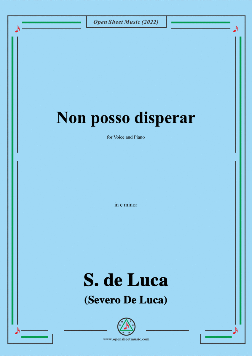S. de Luca-Non posso disperar,in c minor image number null