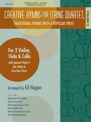Book cover for Creative Hymns for String Quartet, Vol. 2