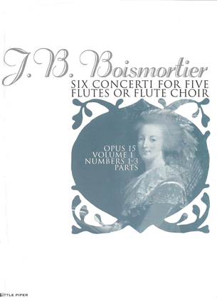 Book cover for Six Concerti for Five Flutes (Set of parts)