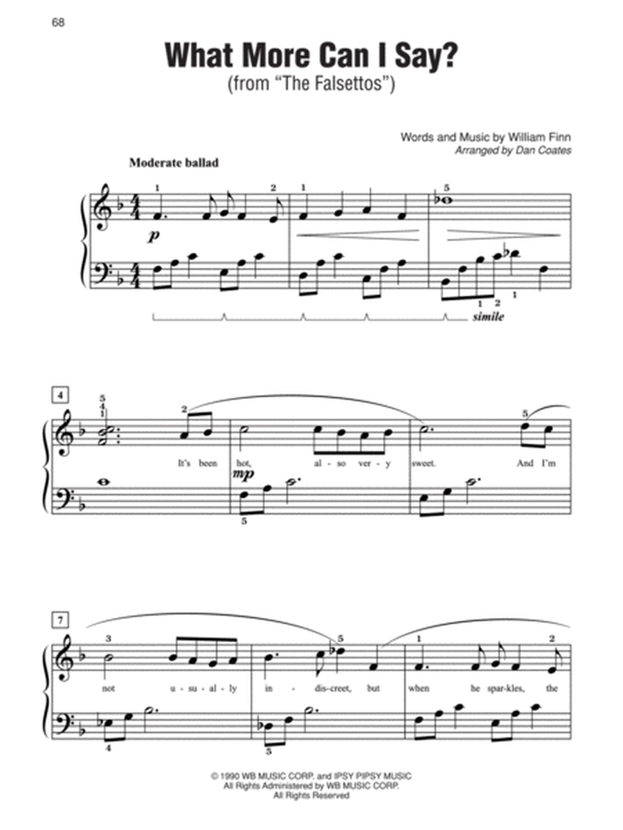 Simply Musicals by Dan Coates Easy Piano - Sheet Music