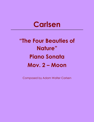 Book cover for The Four Beauties of Nature Piano Sonata Mov. 2 - Moon