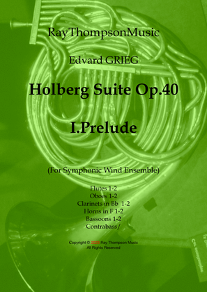 Book cover for Grieg: Holberg Suite Op.40 Mvt.I Prelude - wind dectet