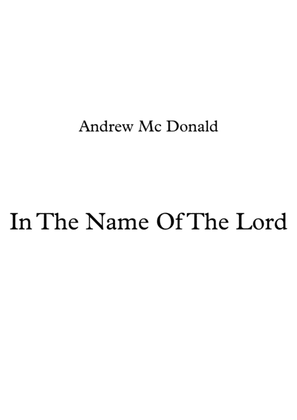 Book cover for In The Name of the Lord
