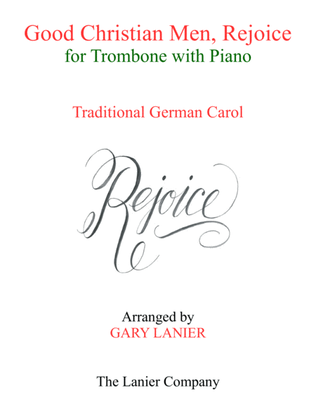Book cover for GOOD CHRISTIAN MEN, REJOICE (Trombone with Piano & Score/Part)