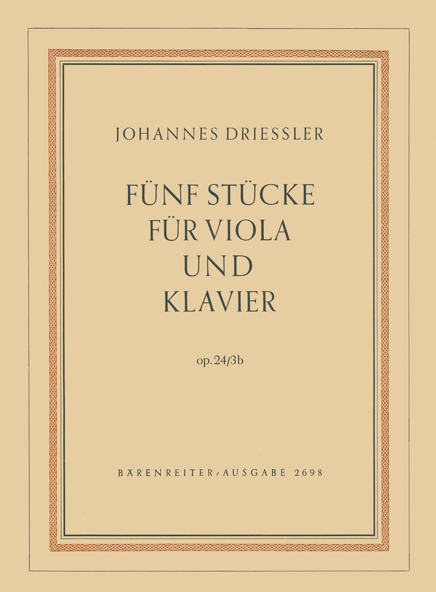 Funf Stucke for Viola and Piano op. 24/3b