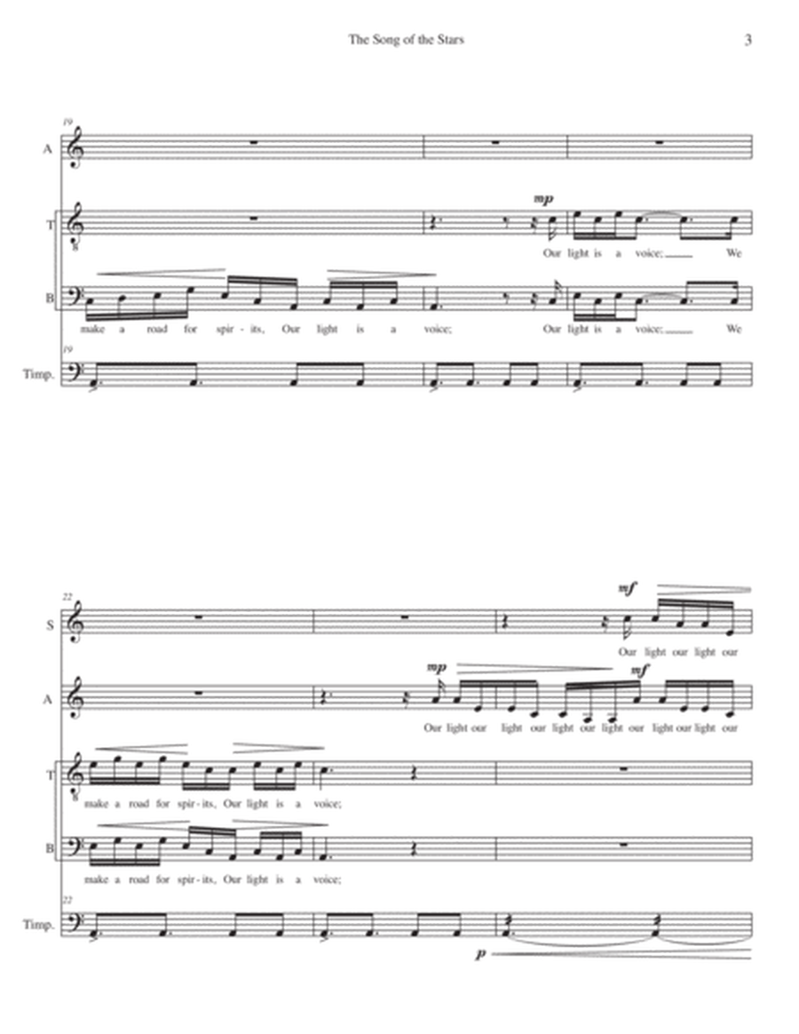 The Song of the Stars for SATB (divisi) and timpani image number null