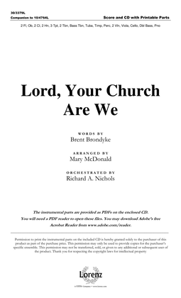 Book cover for Lord, Your Church Are We - Orchestral Score and Parts