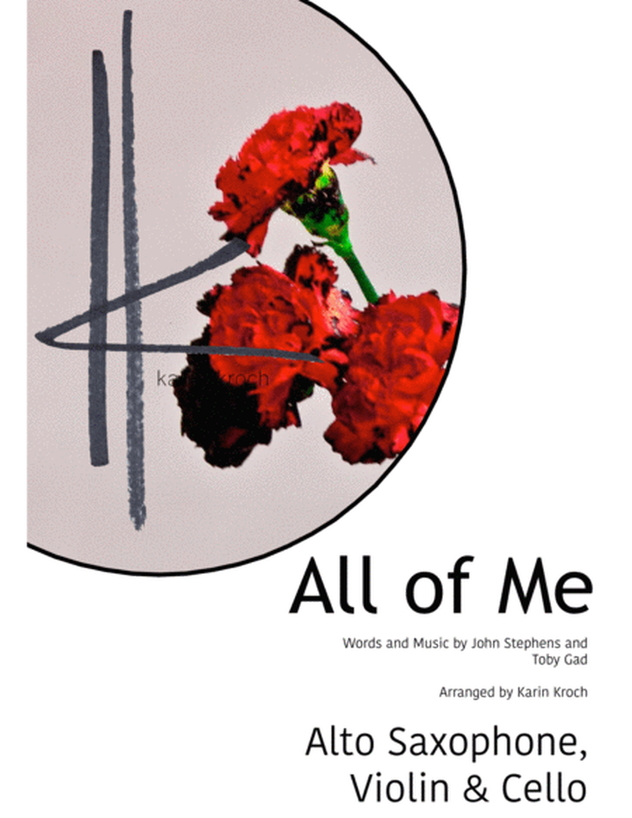 All Of Me (John Legend) for Alto Sax, Violin & Cello image number null