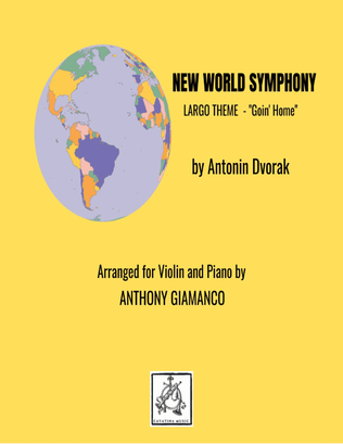 Book cover for NEW WORLD SYMPHONY (LARGO THEME) - violin and piano