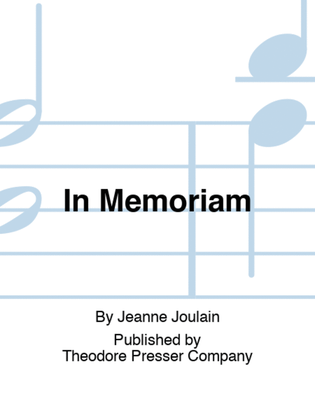 Book cover for In Memoriam