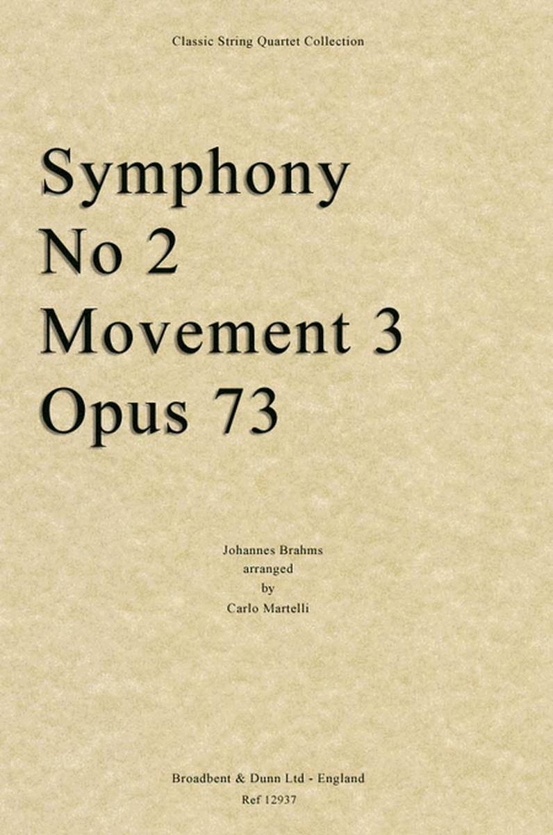 Symphony 2 Movement 3, Opus 73