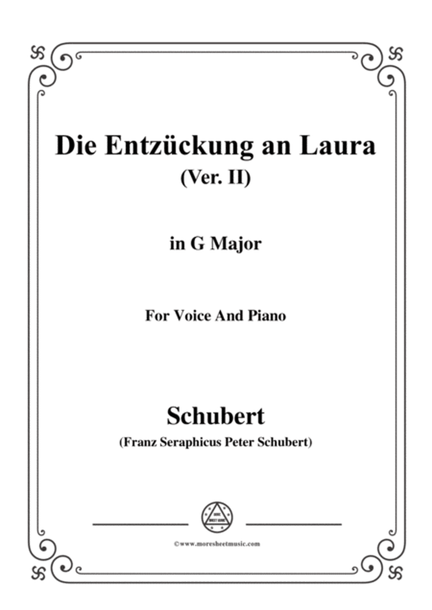 Schubert-Die Entzückung an Laura(Version II),D.577,in G Major,for Voice&Piano image number null