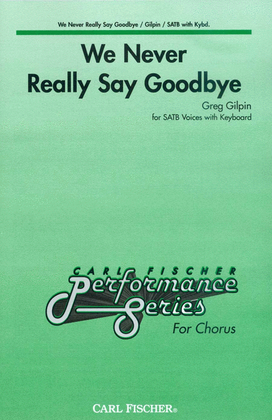 Book cover for We Never Really Say Goodbye