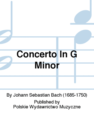 Book cover for Concerto In G Minor