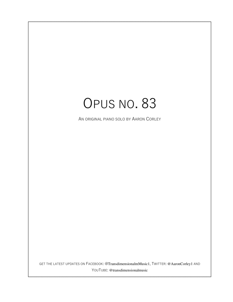 Aaron Corley: Opus no. 83 image number null