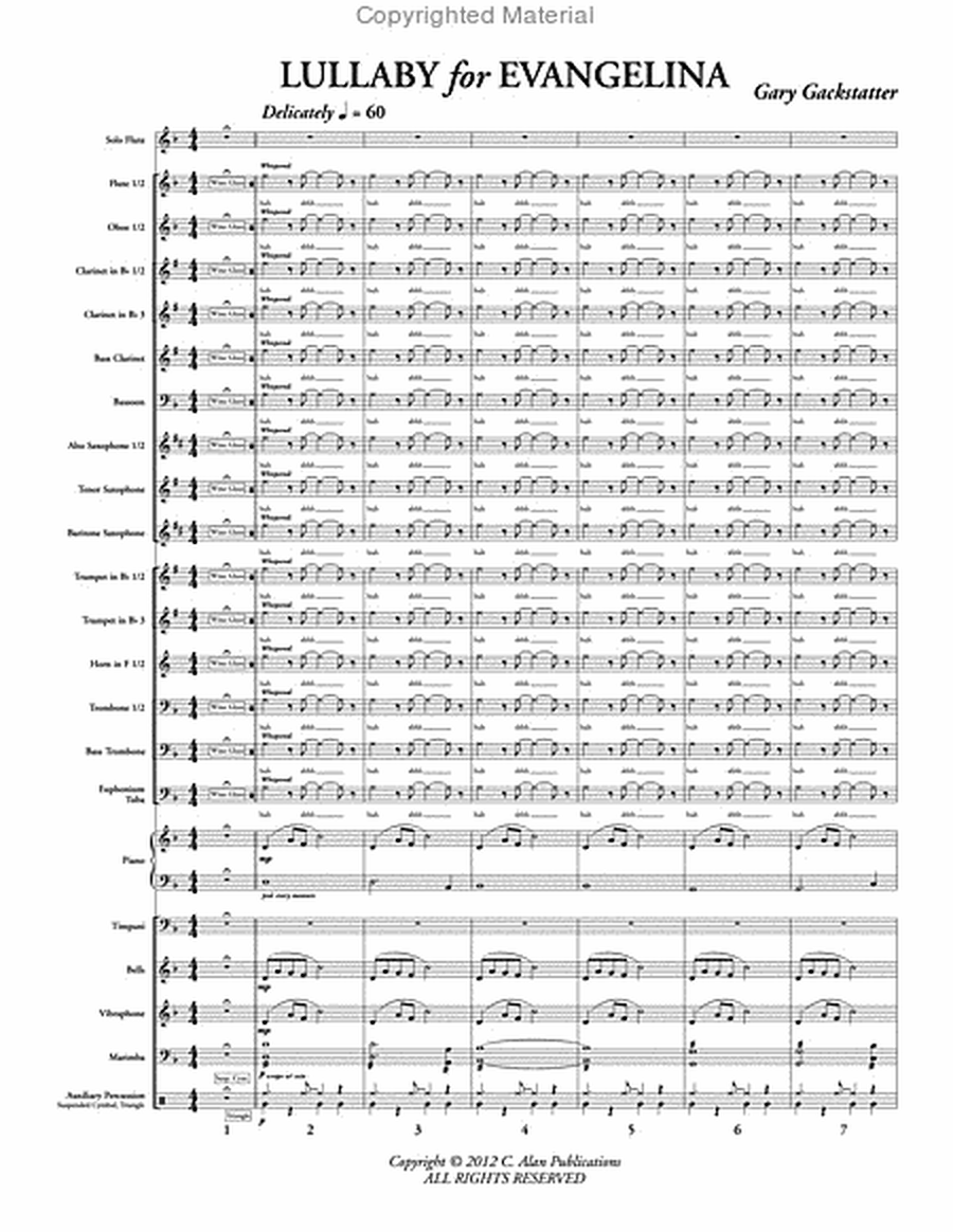 Lullaby for Evangelina (score & parts) image number null