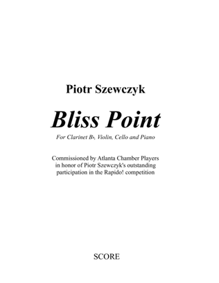 Book cover for Bliss Point for Clarinet, Violin, Cello and Piano