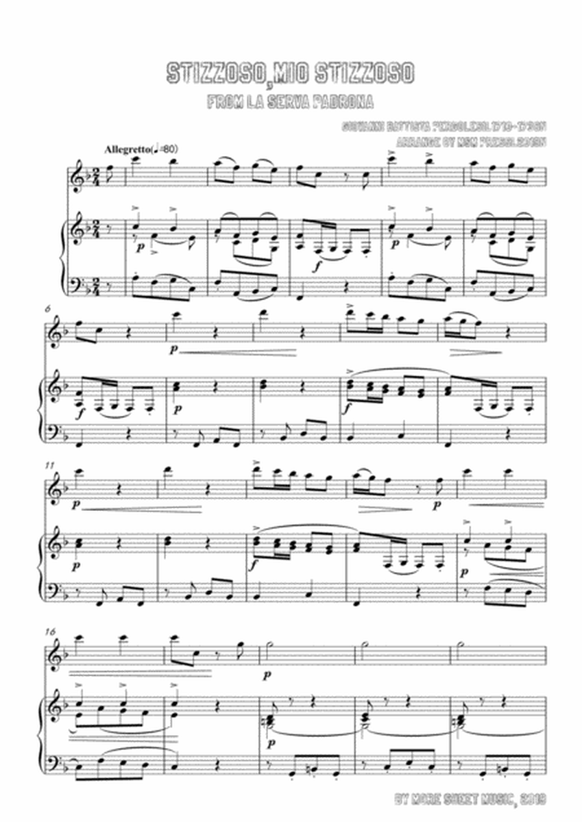 Pergolesi-Stizzoso,mio stizzoso,for Flute and Piano image number null