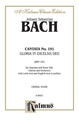 Book cover for Cantata No. 191 -- Gloria in excelsis Deo