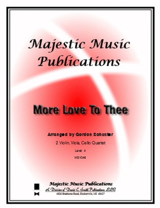 Book cover for More Love To Thee