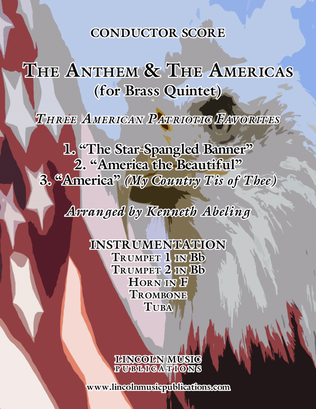 Book cover for The U.S. National Anthem and The Americas (for Brass Quintet)