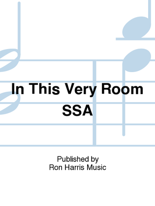 Book cover for In This Very Room - SSA