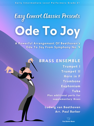 Book cover for Ode To Joy (Brass Ensemble)