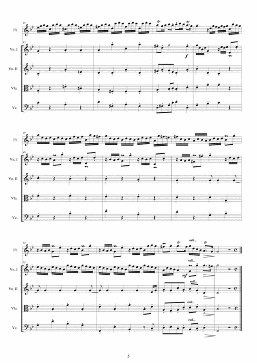 Albinoni - Concerto No.11 to 5 in G minor Op.5 for Flute and String Quartet