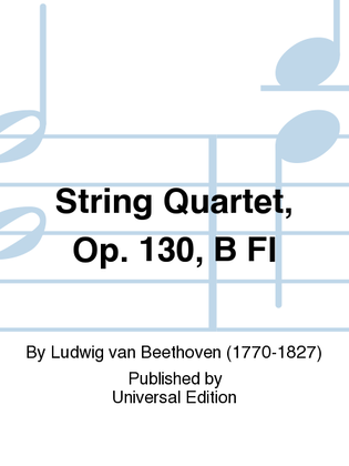 Book cover for String Quartet, Op. 130, B Fl