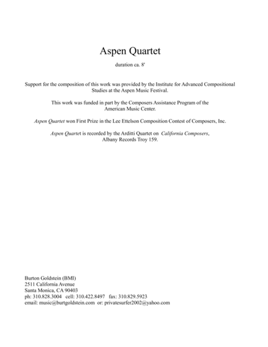 Aspen Quartet image number null
