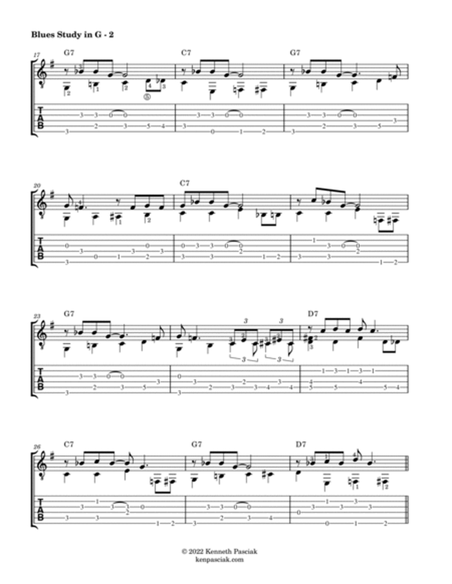 Blues Study in G (for Solo Guitar) image number null