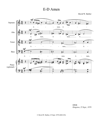 E-D Amen (SATB)