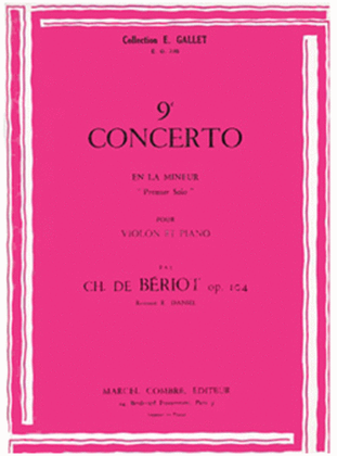 Book cover for Concerto No. 9 en La min. Op. 104: solo no. 1