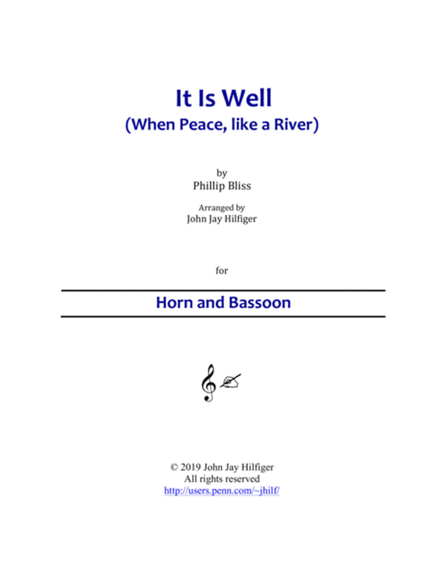 It Is Well with My Soul for Horn and Bassoon image number null