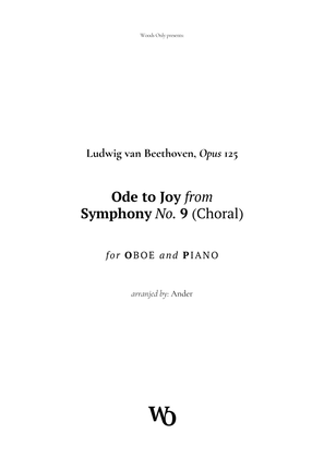 Book cover for Ode to Joy by Beethoven for Oboe