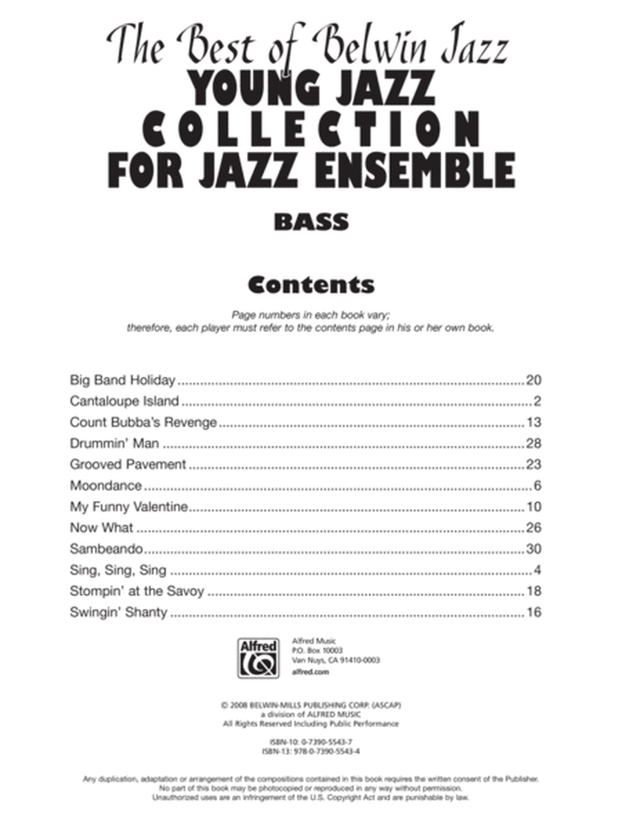 Young Jazz Collection for Jazz Ensemble