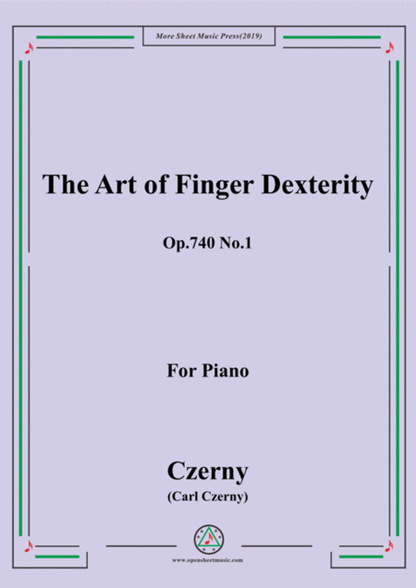 Czerny-The Art of Finger Dexterity,Op.740 No.1,for Piano image number null