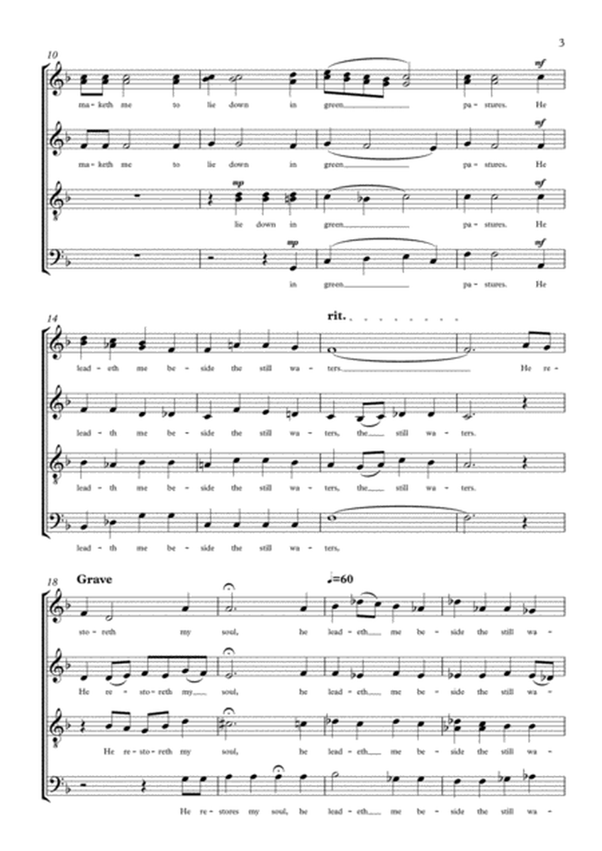 The Lord is my shepherd - SATB image number null