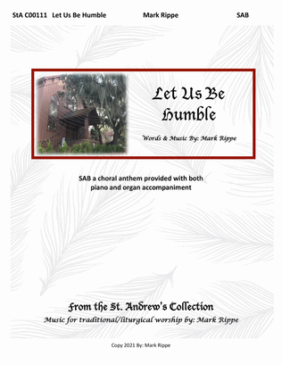 Book cover for Let Us Be Humble (StA C00111)