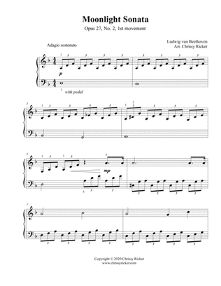 Book cover for Moonlight Sonata - easy piano/early intermediate