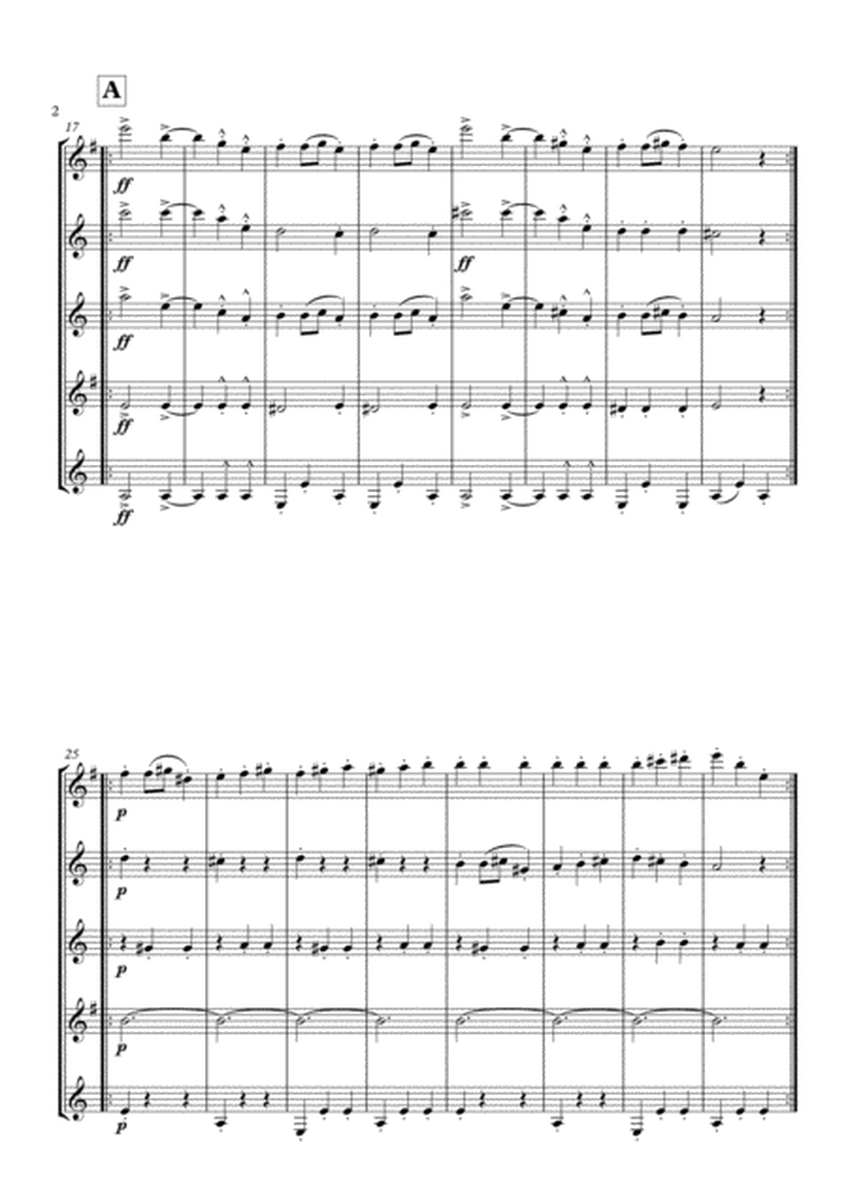 Slavonic Dance No. 8 Op. 46 arranged for Clarinet Quintet