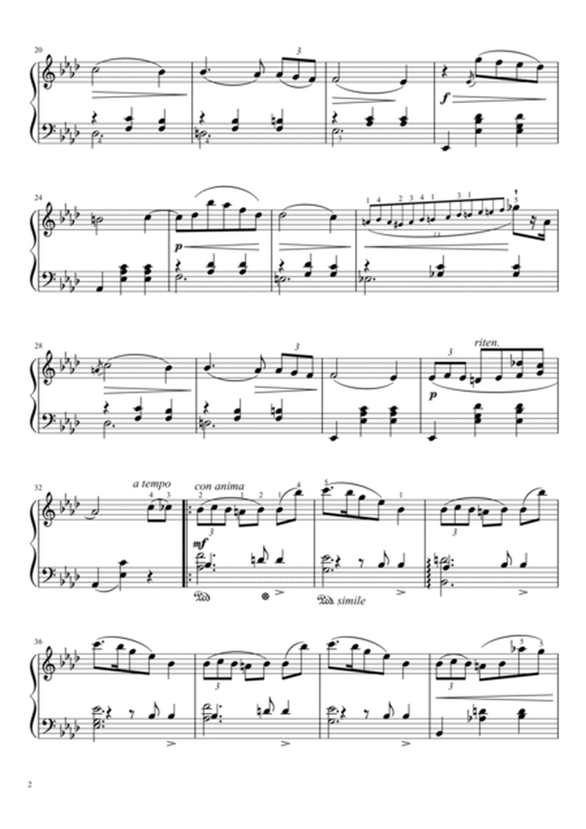 Chopin Waltz Opus 69 No. 1 in A♭ Major Valse De L’adieu With Finger image number null