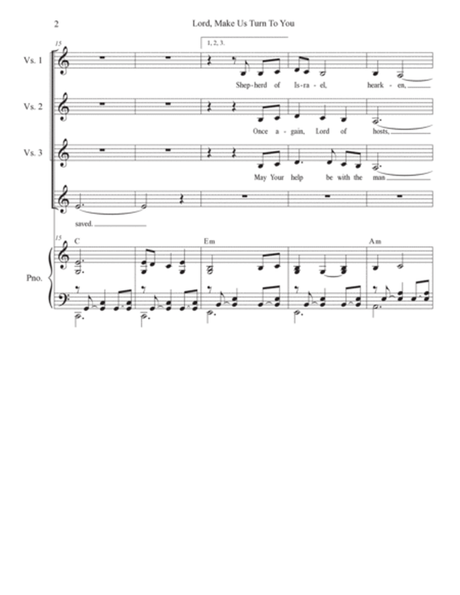 Lord, Make Us Turn To You (Psalm 80) (Unison choir) image number null