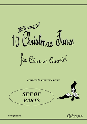 Book cover for 10 Easy Christmas Tunes - Clarinet Quartet (set of parts)