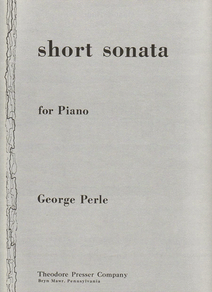Book cover for Short Sonata