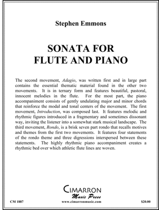 Book cover for Sonata for Flute and Piano