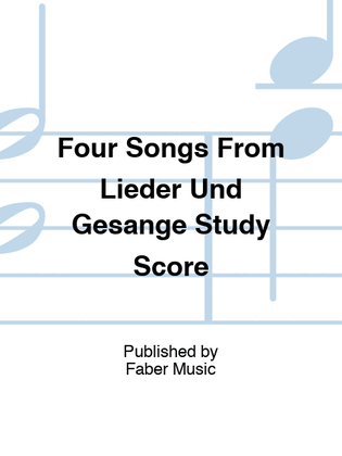 Book cover for Mahler - 4 Songs From Lieder Und Gesange Study Score