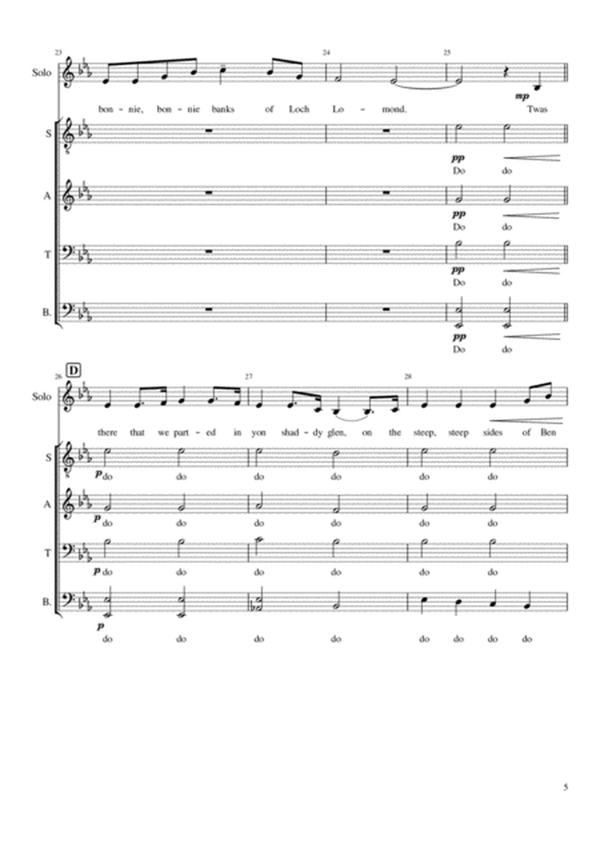 Loch Lomond (SATB) image number null