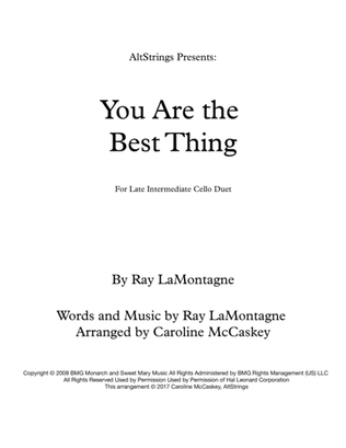 Book cover for You Are The Best Thing