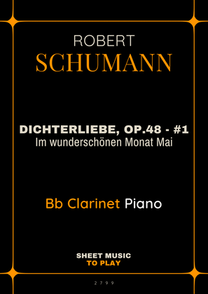Dichterliebe, Op.48 No.1 - Bb Clarinet and Piano (Full Score and Parts)